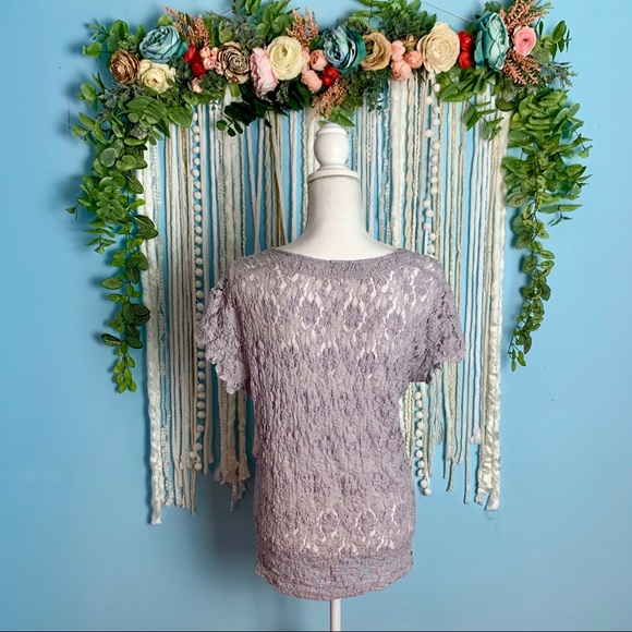 Free People Rebel In Lace Tee Medium - Picture 5 of 8